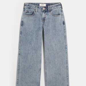 Hollister Low-rise Medium Wash Baggy Jeans